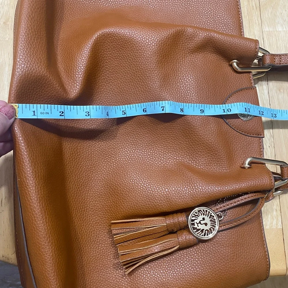 Anne Klein Tan Tote with Gold Accents - Picture 9 of 12